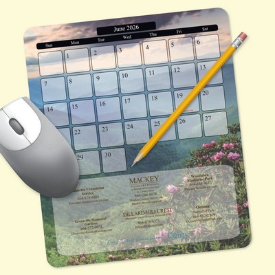 MousePaper® Calendar 12 Month 7.25"x8.5"x.015" Mouse Pad